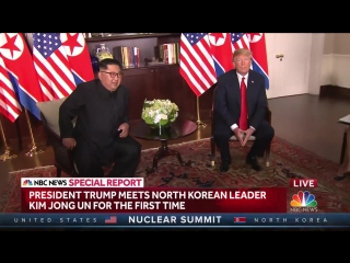 Nbc special report trump and kim speak briefly before meeting 6/11/2018