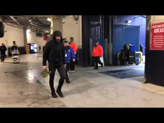 Julian edelman takes a look down the tunnel