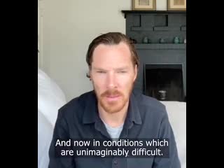Our ambassador benedict cumberbatch sends a heartfelt thank you