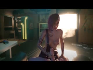 Judy alvarez handjob; masturbation; small tits; big dick; big cock; 3d sex porno hentai; [cyberpunk 2077]