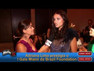 Adriana lima rouba a cena no gala miami brazil foundation e diz que tempo de gravidez é segredo!