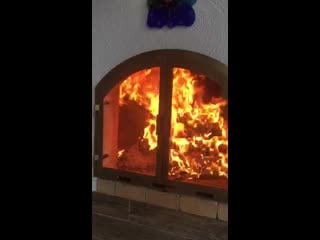 Камин на кухне