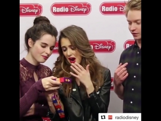 «#repost @radiodisney find out what happened when @lauramarano played beanboozled with her sister @vanessamarano and @calumwort