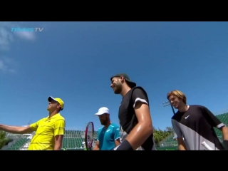 Andrey rublev and karen khachanov breeze past johnsonquerrey 6 3 6 1 to reach miamiopen doubles final! / tennis insight