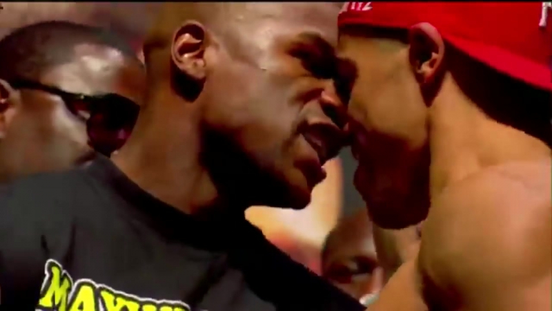 Victor ortiz vs floyd mayweather face off