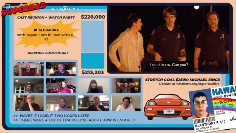 Superbad reunion livestream