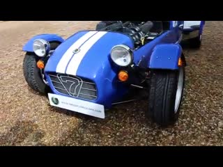 Caterham super seven 1600 sports manual in blue with black interior