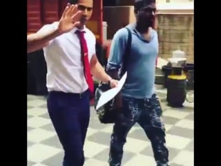 Varun on the set of dishoom