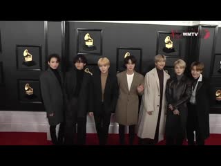 Bts arrive at the 62nd annual grammy awards red carpet