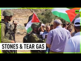 Israeli soldiers clash with protesters ahead of biden's visit