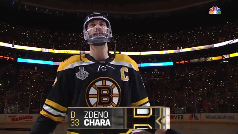 Zdeno chara receives rousing ovation from boston crowd prior to game 5