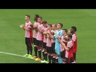 Sunderland and bury players give a minute of applause for bradley lowery