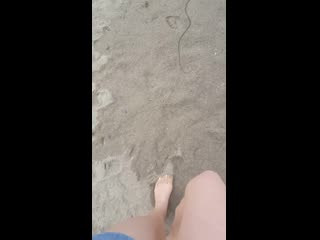 Mit Nylon Am Strand