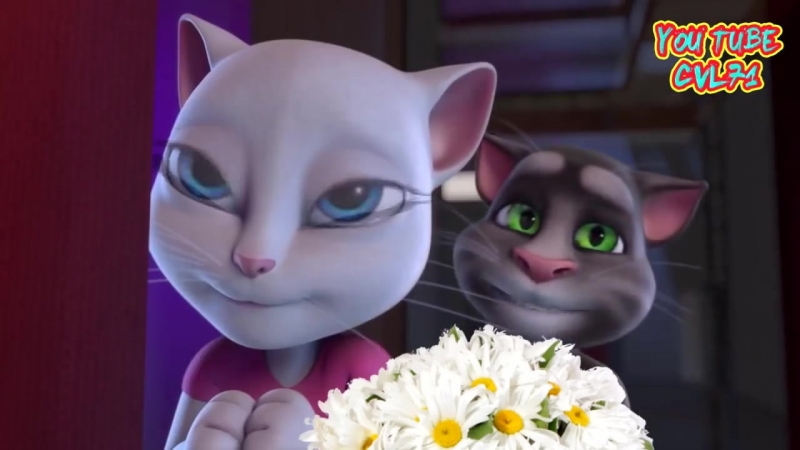 Ну просто очень красивая песня белые ромашки кот том и анжела