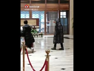 Victoria at the hotel before drama filming (210111)