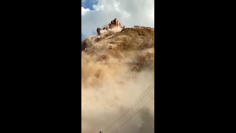 На месторождении кара кече сошёл массивный оползень