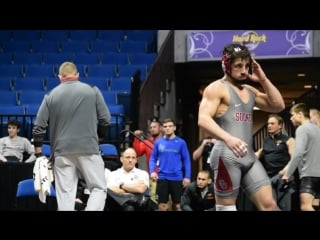 141lbs mike longo (oklahoma) fall christian monserrat (west virginia)