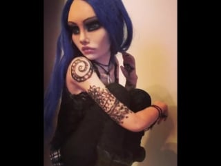 You guys noticed the awesome karou sculpture on my shelf! jim had that made for me a few years ago for christmas i love her!! @