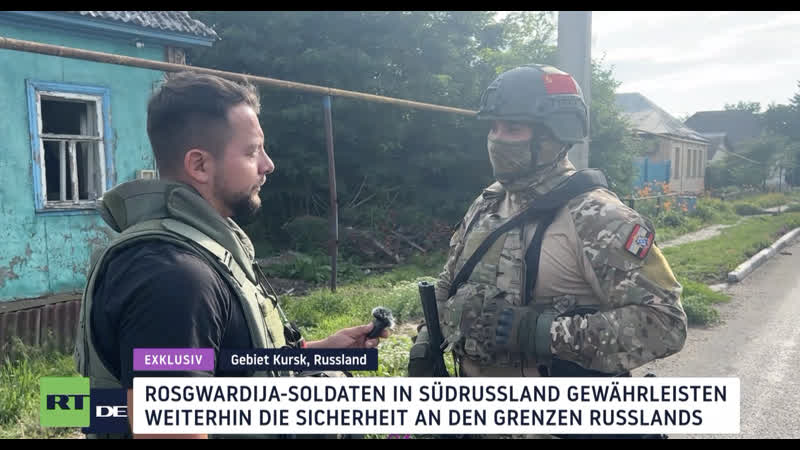 Rosgwardija soldaten gewährleisten sicherheit an grenzen russlands