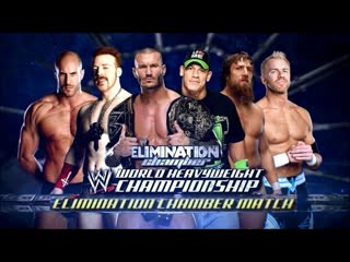 Randy orton (c) vs cesaro (w/zeb colter) vs christian vs daniel bryan vs john cena vs sheamus (elimination chamber 2014)