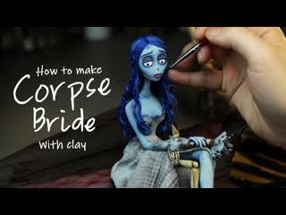 Making corpse bride diorama with clay halloween diy