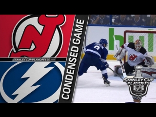 New jersey devils vs tampa bay lightning r1, gm1 apr 12, 2018 highlights hd