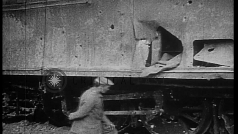 Railway porn video – German soldiers with a captured french railway gun during world war i