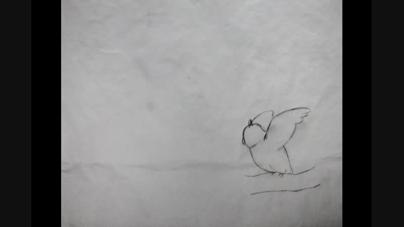 Филин взлетает, пролетает и садится