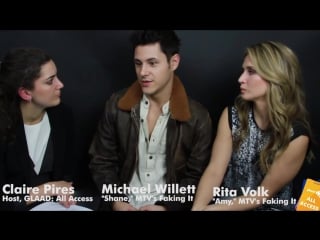 All access rita volk and michael willett from mtvs faking it sit down with glaad