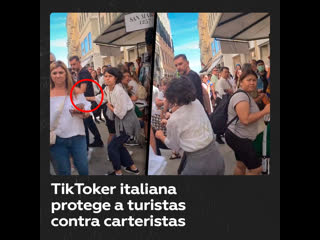 Una italiana se enfrenta a carteristas y se viraliza