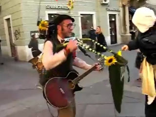 One man band street performer in croatia (cigo man band) scott dunbar