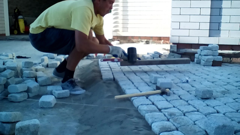 Кладка гранита!!!