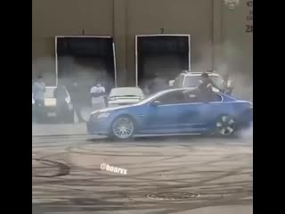 Female falls out of car window while swangin'