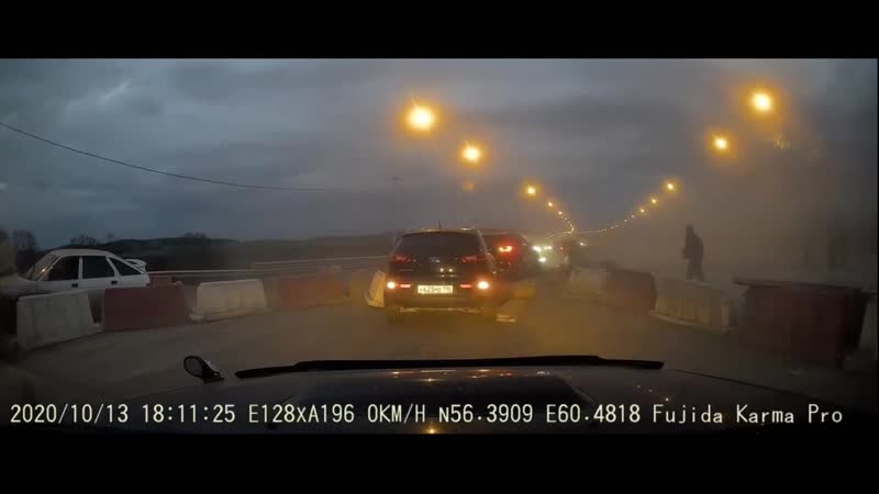 Водила не заметил знаки ремонтных работ