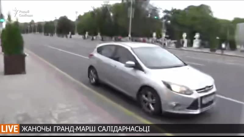 Затрыманьне журналіста свабоды падчас жаночага маршу