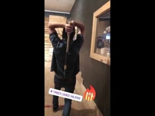 @axesandohs ig story rob takes a shot at axe throwing at the timber lounge in halif