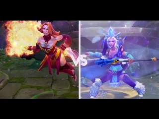 Эпическая рэп битва в dota 2 lina vs cm (crystal maiden)