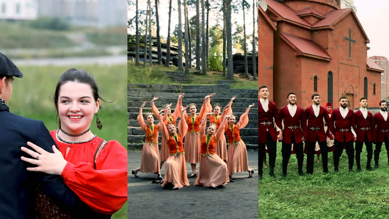 Армянский, русский и башкирский танцы в одном клипе!