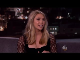 Elizabeth olsen sexy jimmy kimmel live 3 21 2016