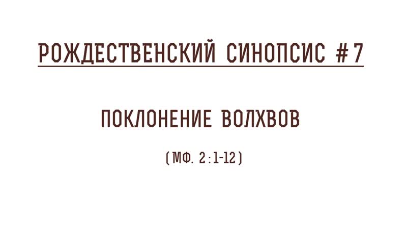 Стеняев рождественский синопсис