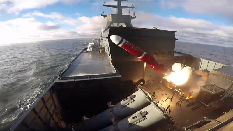 Ракетная стрельба корвета «стойкий» в балтийском море