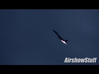 B 1b lancer night afterburner takeoff and spiral climb eaa airventure oshkosh 2018