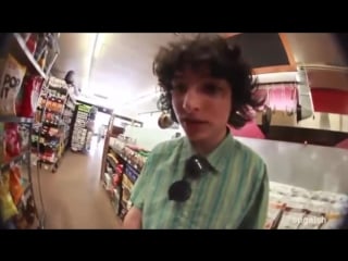 Finn wolfhard being cute
