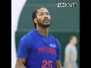 Деррик роуз на первой тренирое detroit pistons (derrick rose 2019 10 01 phantom camera)