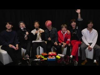 190806 bts ask halsey one question and we find out the gift she asked them for! @ entercom