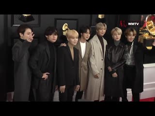 200127 bts arrive at the 62nd annual grammy awards red carpet @ wmtv