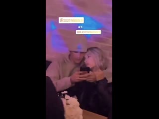 Hailey and justin bieber at black star burger in los angeles, california