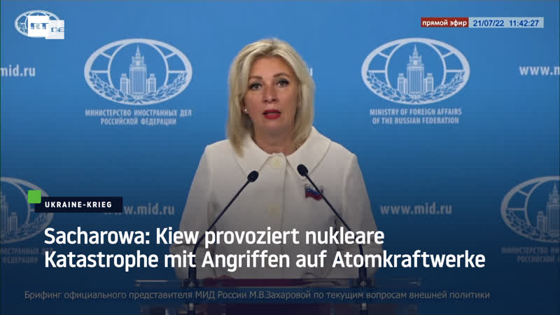 Sacharowa kiew provoziert nukleare katastrophe mit angriffen auf atomkraftwerke