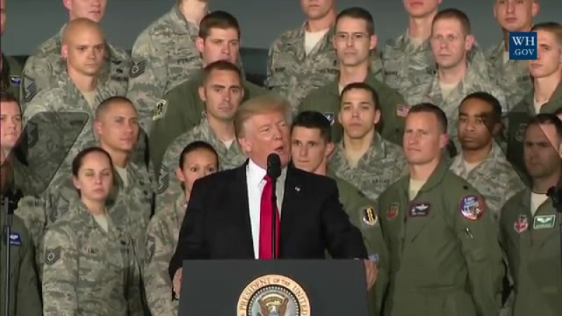 President trump delivers remarks to military personnel and families