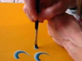 Freehand rosemaling tutorial one stroke